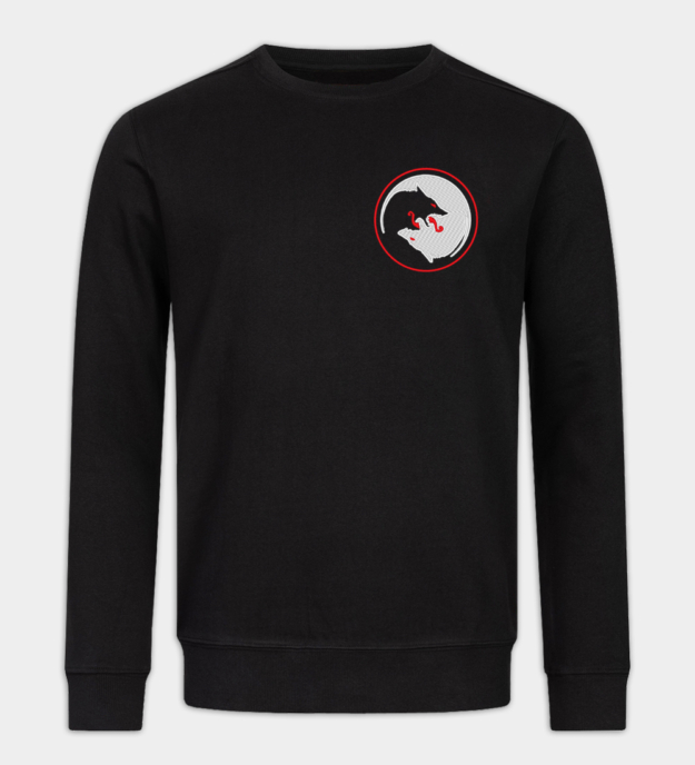 Odens vargar broderad sweatshirt