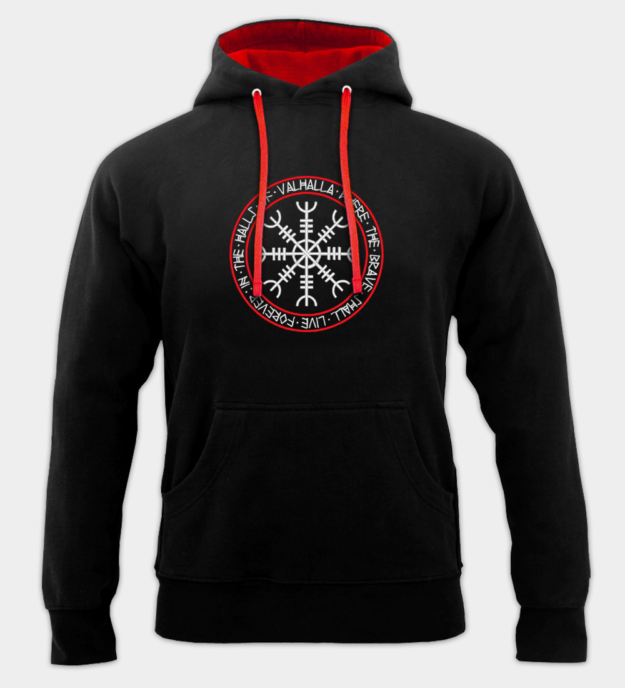 Valhallas sal broderad hoodie