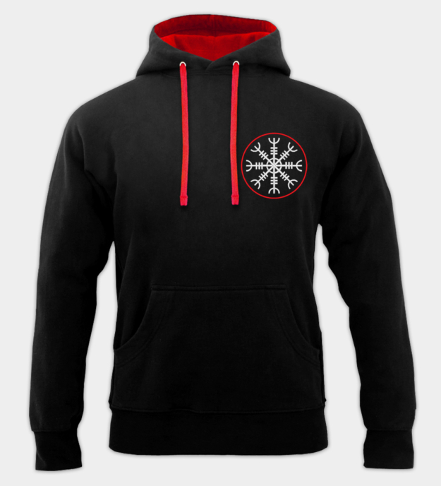 Ægishjálmur broderad hoodie