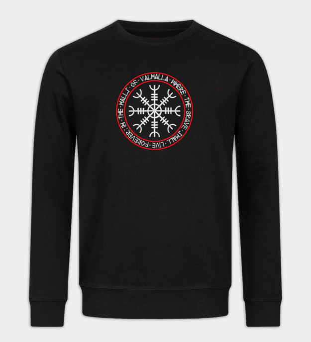 Valhallas sal broderad sweatshirt