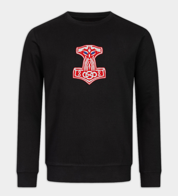 Mjölner broderad sweatshirt