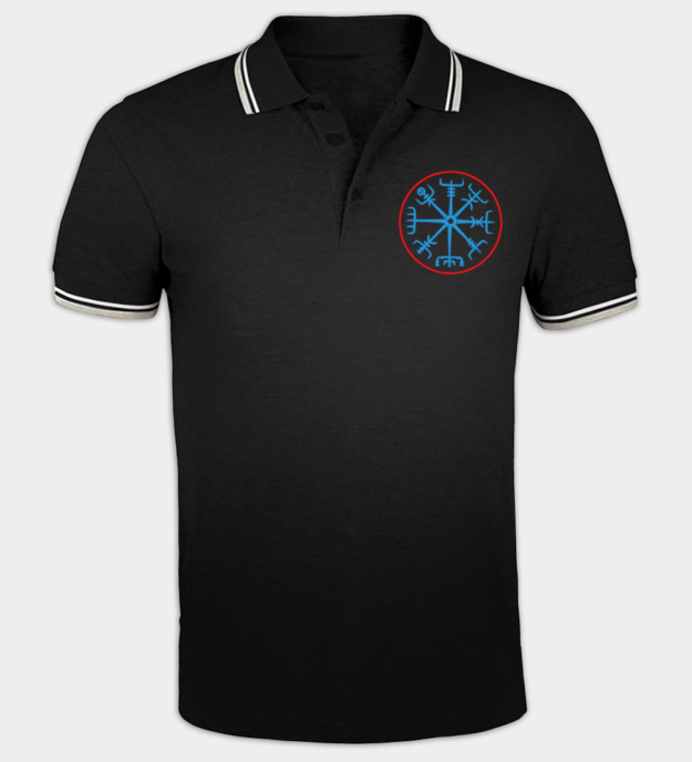 Vegvisir broderad pikétröja