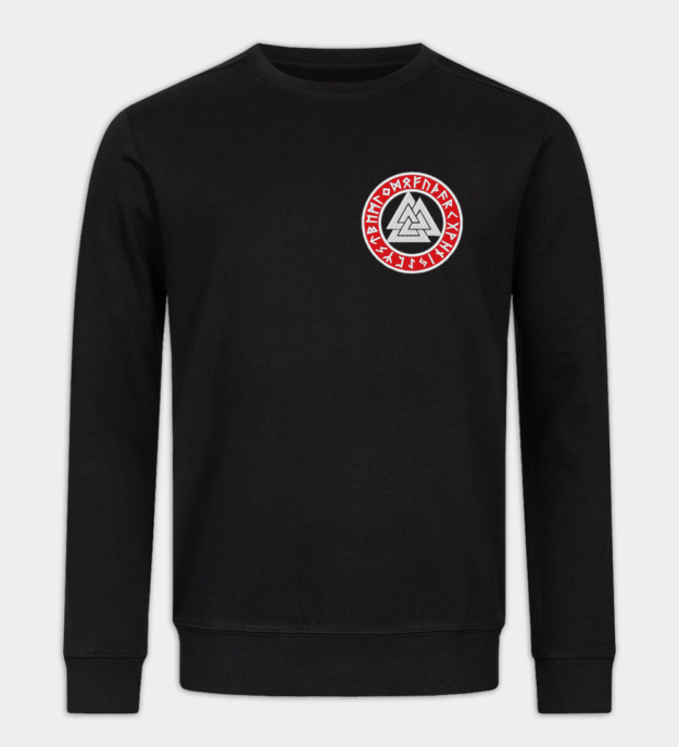Valknut broderad sweatshirt