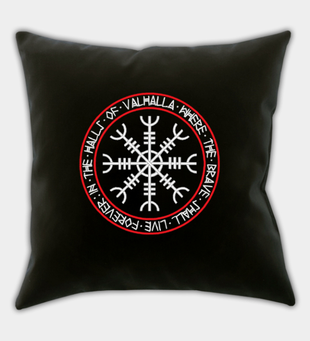 Valhallas salar broderad kuddfodral