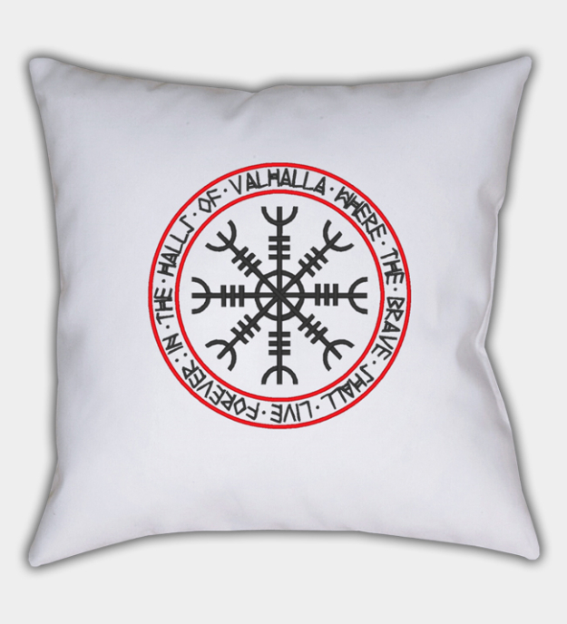 Valhallas salar broderad kuddfodral