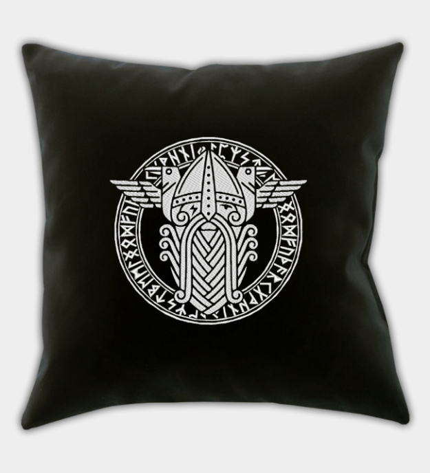 Oden / Wotan broderad kuddfodral