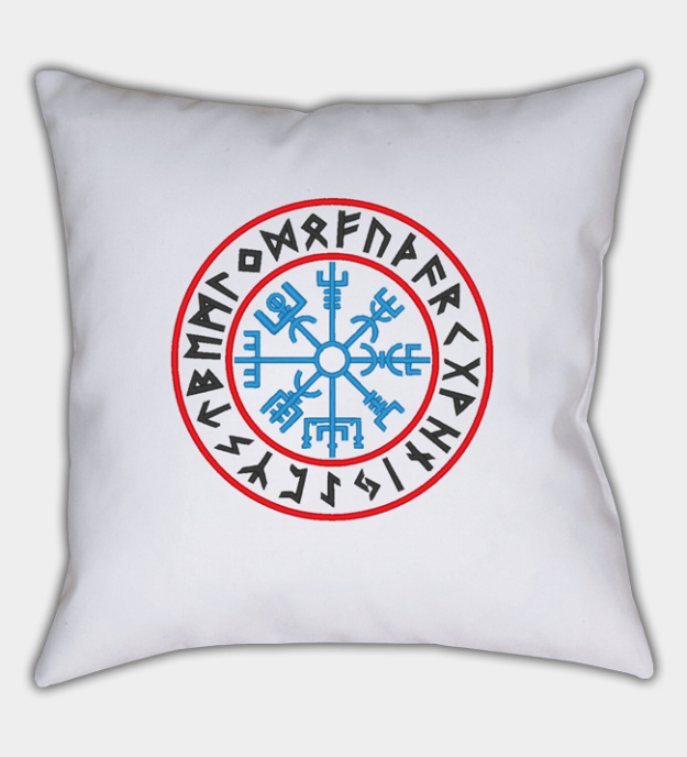 Vegvisir broderad kuddfodral