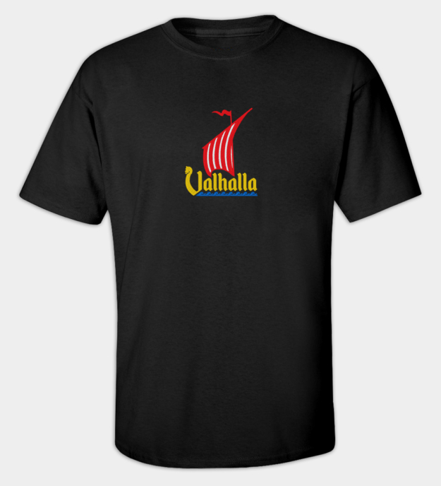 Vikingaskepp broderad t-shirt