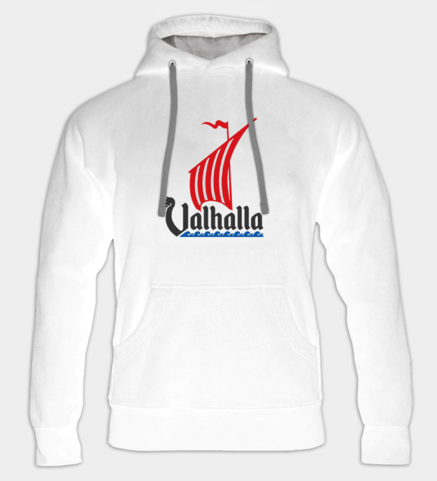 Vikingaskepp broderad hoodie