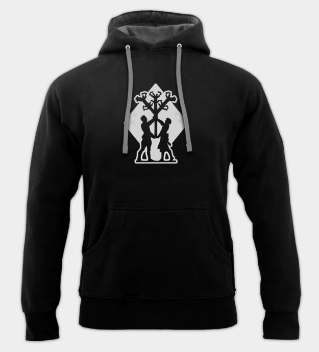 Algiz-runa broderad hoodie
