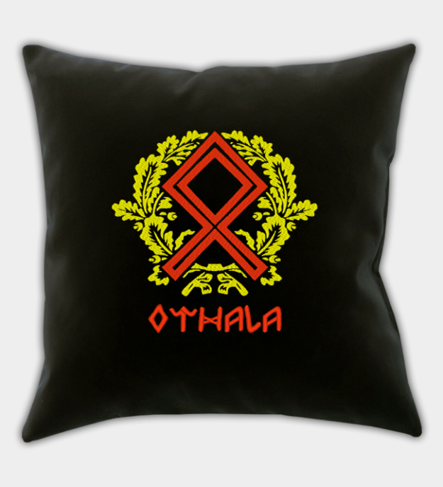 Othala-runa broderad kuddfodral